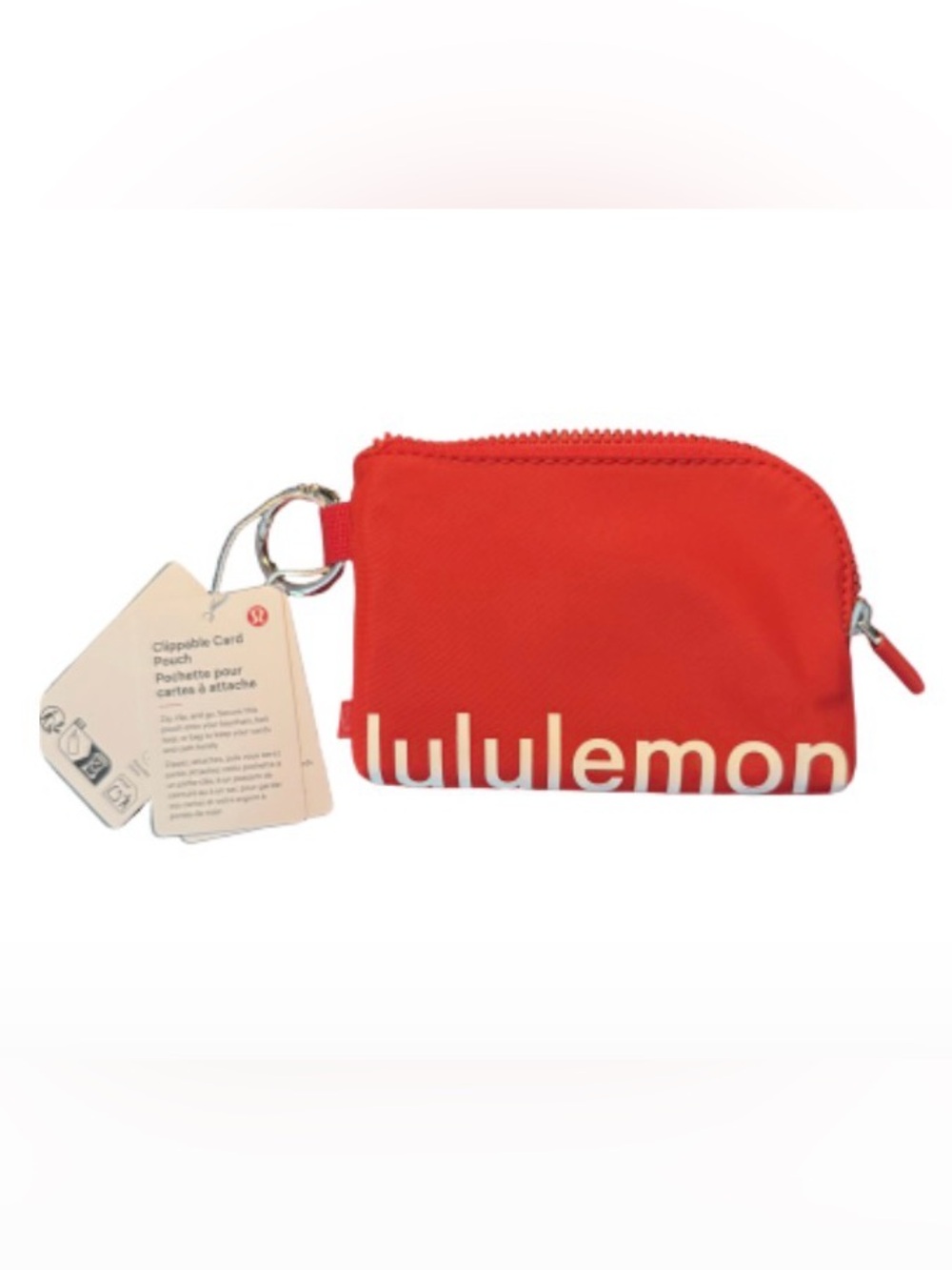 Lululemon Red Clippable Card Pouch